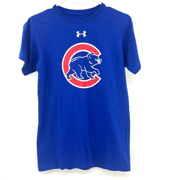 Under Armour Chicago Cubs Loose Blue T-Shirt Women's Small - Picture 1 of 3